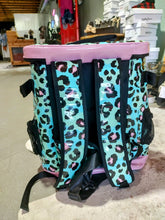 Load image into Gallery viewer, Turquoise and Pink Backpack Cooler