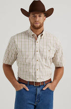Load image into Gallery viewer, Strait Short Sleeve Button Up-Grassy Plaid