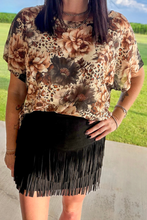 Load image into Gallery viewer, Bloom in Leopard Mesh Top