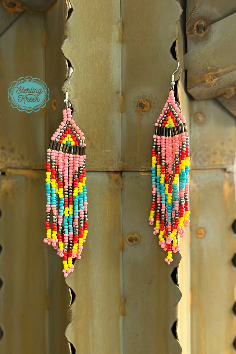 tiger lily earrings Tiger Lily Seed Bead Earrings