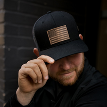Load image into Gallery viewer, Texas Flag Hat | Leather Patch Trucker Hat
