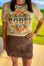 Load image into Gallery viewer, Fort Worth Fringe Skirt - Tooled Leather
