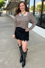 Load image into Gallery viewer, FORT WORTH FRINGE SKIRT BLACK
