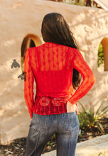 Load image into Gallery viewer, Lariat lace long sleeve Red
