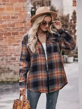 Load image into Gallery viewer, Plaid Button Down Oversized Shirt Jacket
