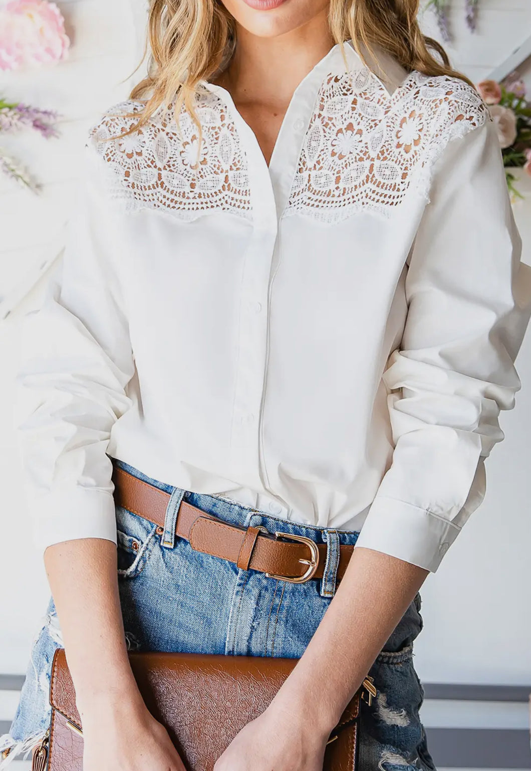 Dally Lace Button up