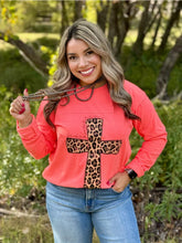 Load image into Gallery viewer, Leopard Cross Long Sleeve
