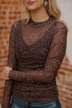 Load image into Gallery viewer, Bronzed Brown Mesh Top

