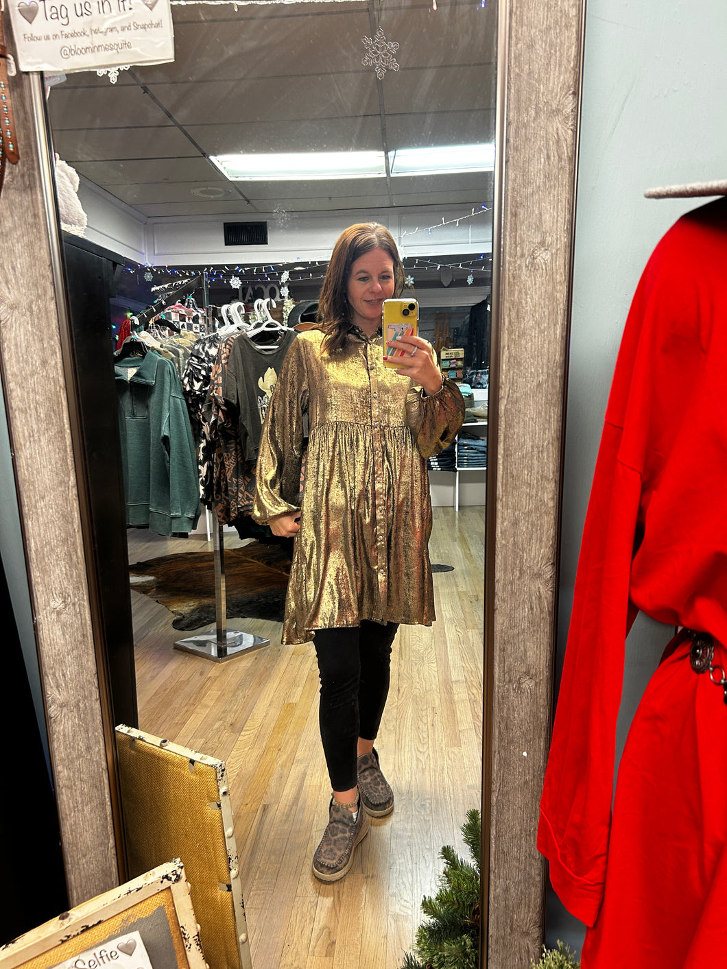 Gold Lamé Dress