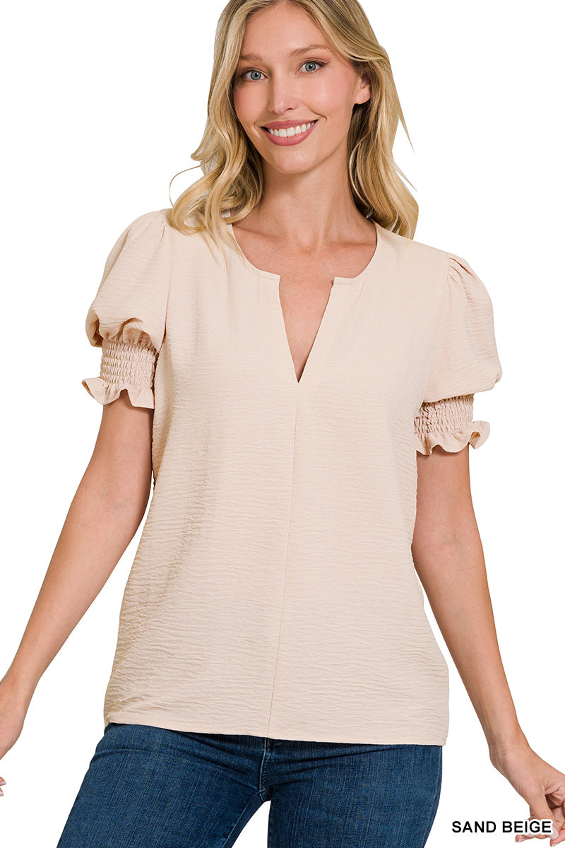 Sandy Smocked vneck