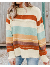 Load image into Gallery viewer, Color Block Striped Sweater
