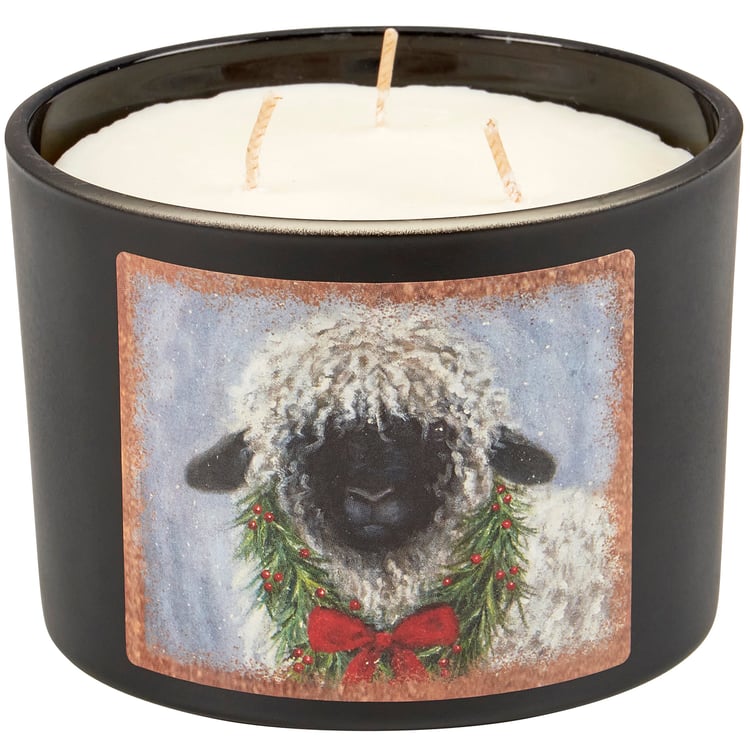Christmas Sheep Candle