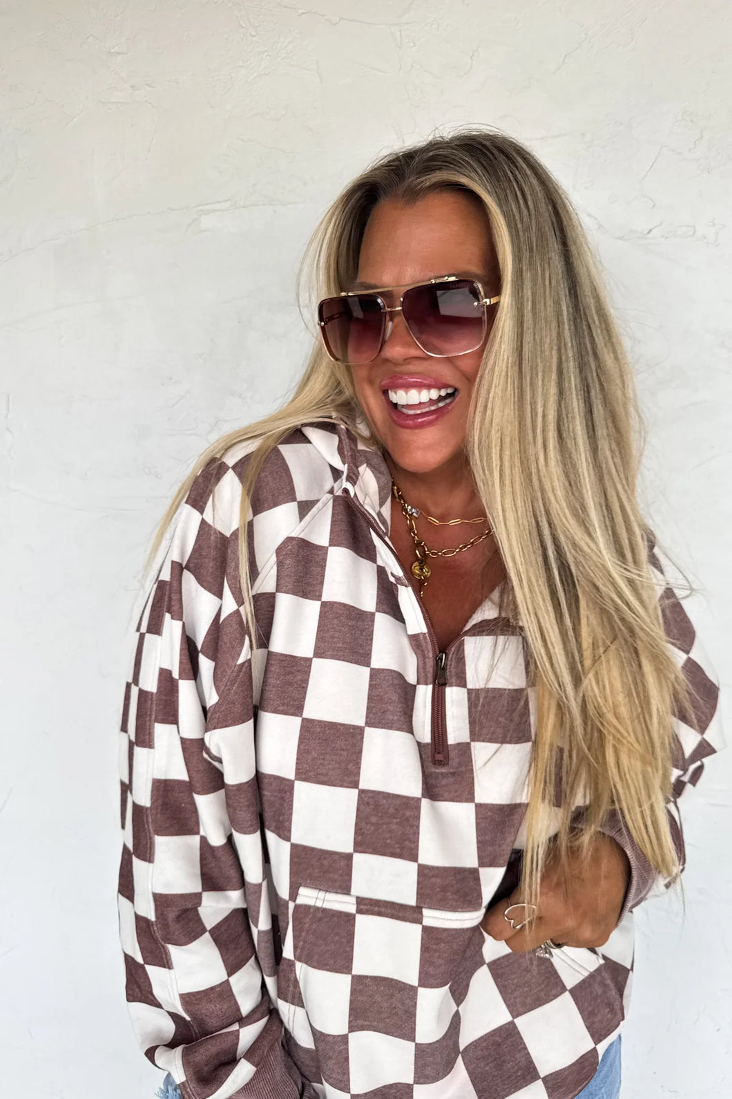 Checkered Easy Does it Pull-Over