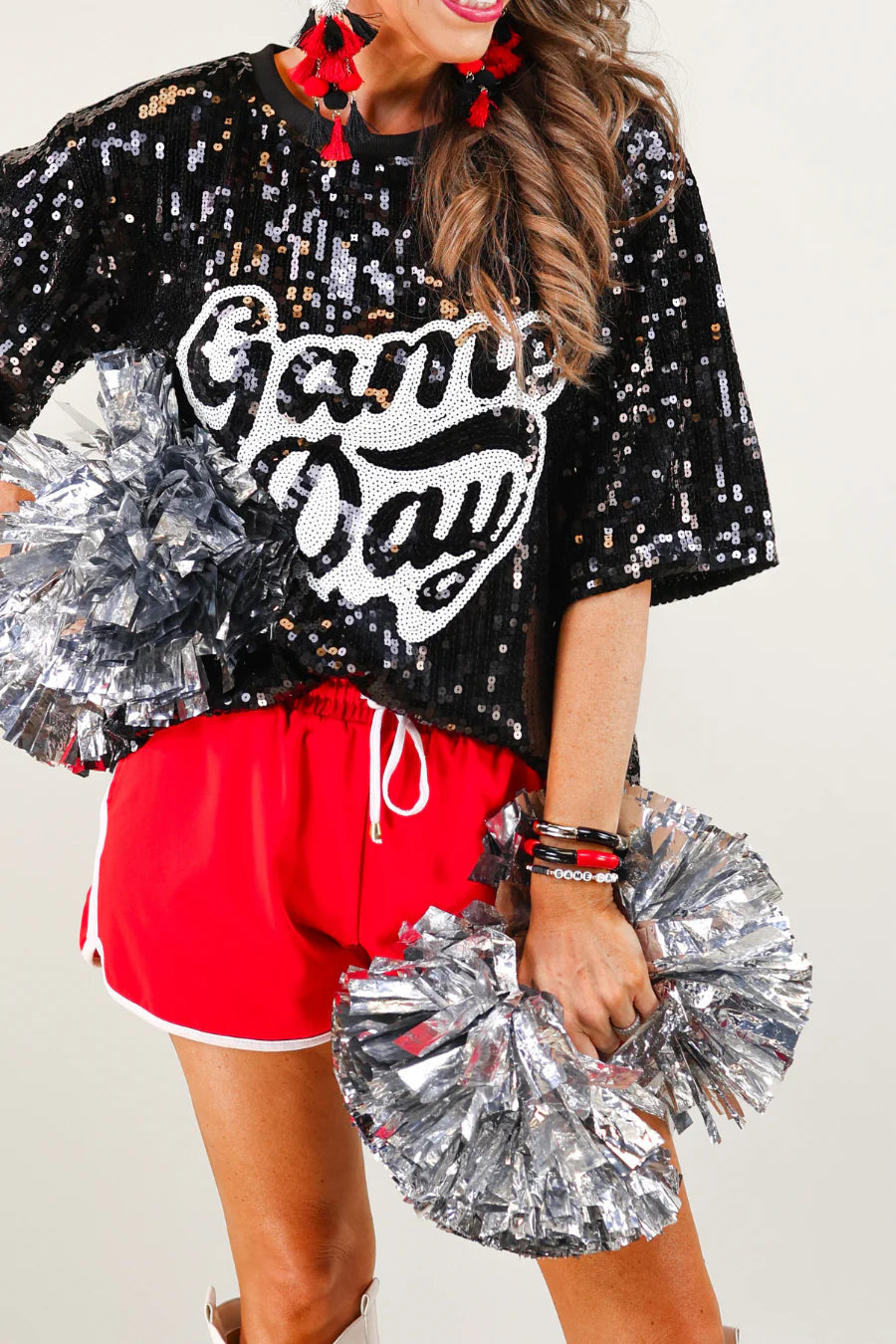 Game Day Shimmer Top