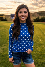 Load image into Gallery viewer, Kickoff Season Blue Mesh Top
