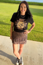 Load image into Gallery viewer, Fort Worth Fringe Skirt - Tooled Leather
