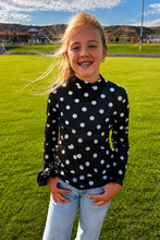 Load image into Gallery viewer, Mini Kickoff Season Black and White Mesh Top
