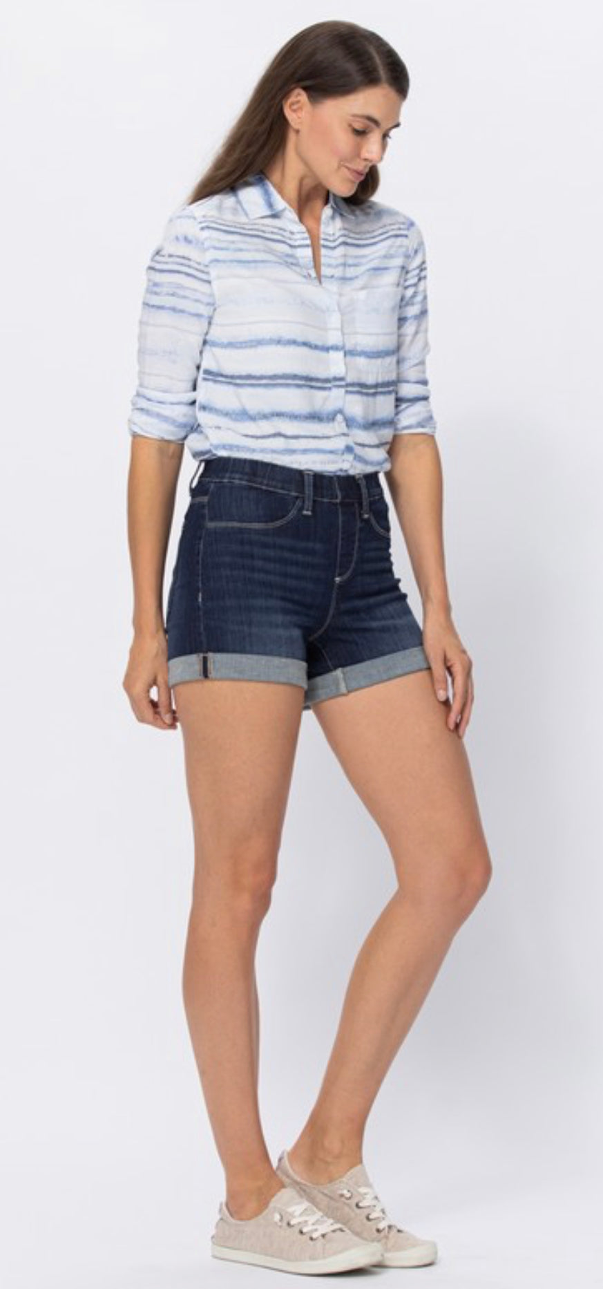 High Waisted Pull on Shorts