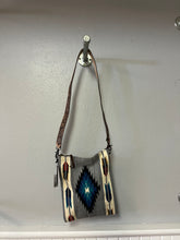 Load image into Gallery viewer, White and Blue Large Crossbody
