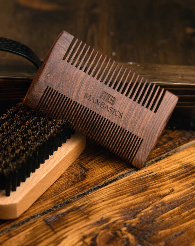 ManBasics Beard Comb and Brush Kit