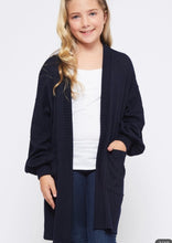 Load image into Gallery viewer, Navy Ribbed Cardi
